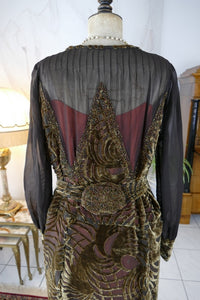 Jazz Age Velvet Day Dress, ca. 1923 