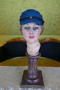 WEBER Grüne Woll-Sportmütze, ca. 1890