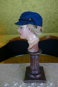 WEBER Grüne Woll-Sportmütze, ca. 1890