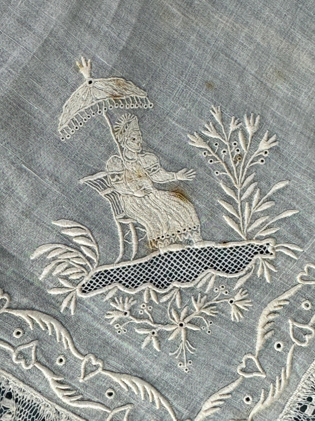 Taschentuch einer Adligen, Spanien, ca. 1820-1830