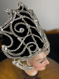 Ausgefallener Showgirl-Kopfschmuck, späte 1920er Jahre