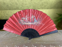 Faltfächer „Blumenverkäufer-Motiv“, um 1900