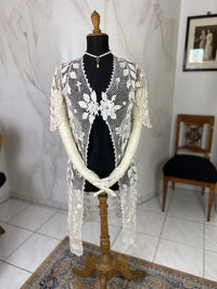 Irische Häkel-Langjacke, England, ca. 1908