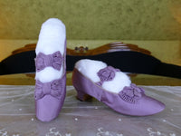 Antique Lilac Leather Evening Shoes by OPPERMANN, Berlin, ca. 1867–1870