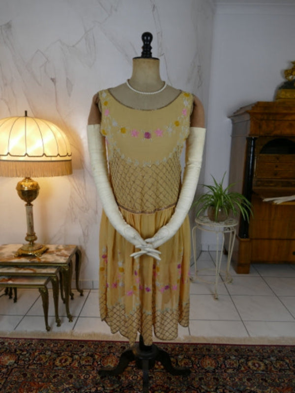 Antique Silk Beaded Cocktail Dress, ca. 1926