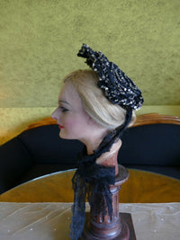 MARCELLE FAURAS Antiker Pariser Paillettenhut, ca. 1899
