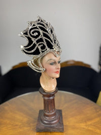Ausgefallener Showgirl-Kopfschmuck, späte 1920er Jahre