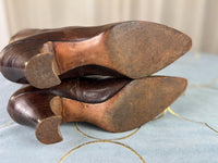 Hohe Schnürstiefel aus Leder, ca. 1900
