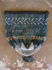 Biedermeier Perlentäschchen, Deutschland, datiert 1826