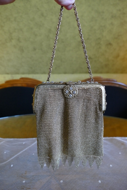antique metal mesh purse 1915