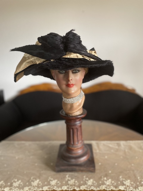 antique lampshade hat 1910