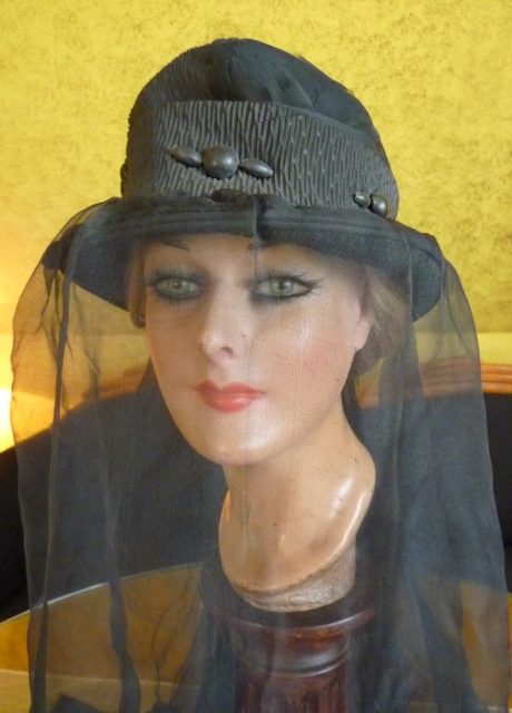 antique mourning hat 1910
