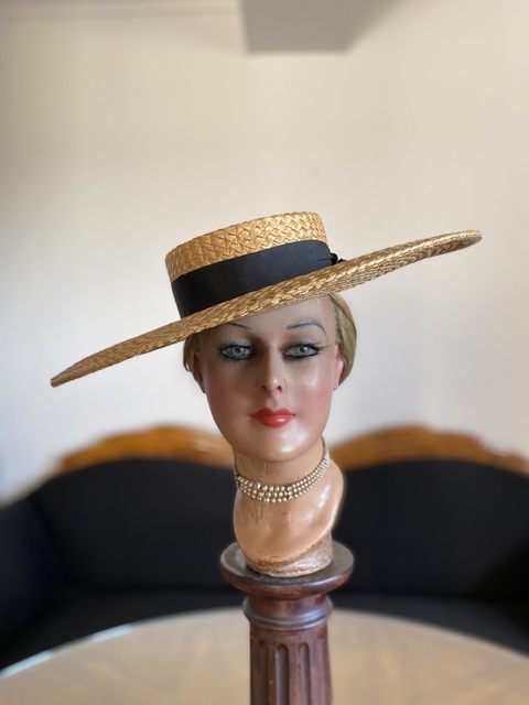antique straw hat Heath 1899