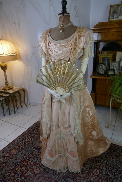 antique ball gown Biarritz 1898