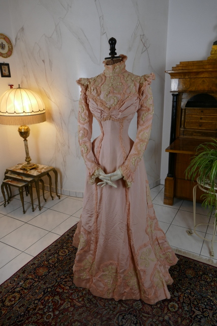 antique Rousset Paris society dress 1899