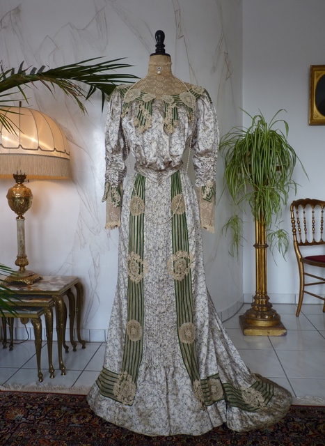 antique recpetion gown 1904