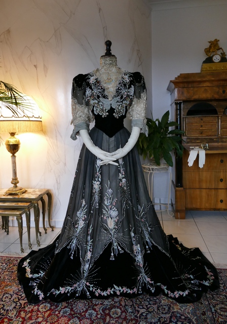 antique Gustave Beer gown 1906