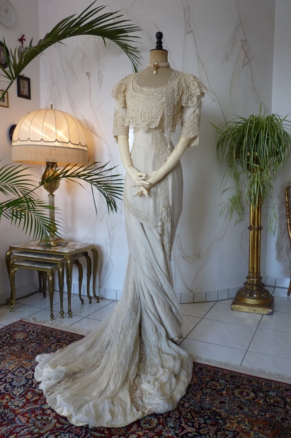 antique wedding gown