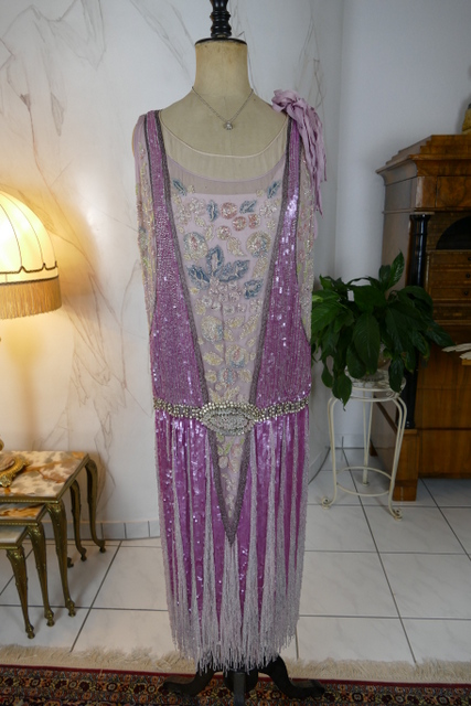 antique flapper evening dress 1925