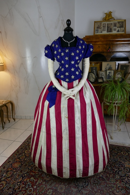 antique independence day ball gown 1866