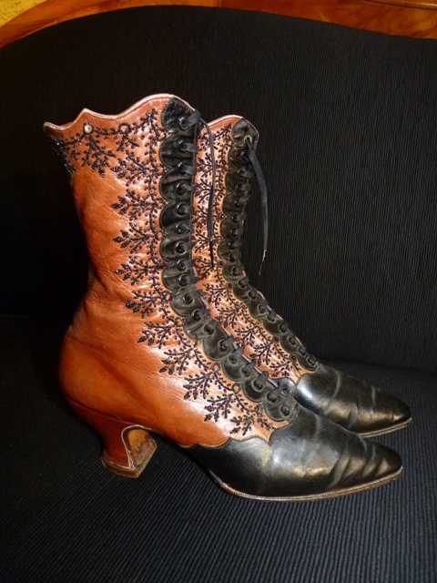 antike Schuhe, antike Stiefel, antike Schnürstiefel, Schuhe 1900, antieke schoenen, bottines 1900, stivaletti 1900