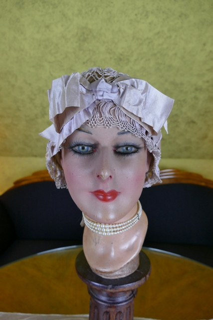 antique boudoir bonnet 1928