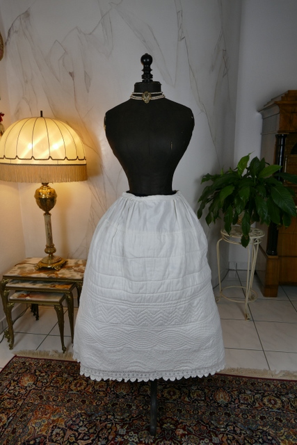 antique Biedermeier Petticoat 1840